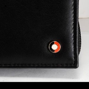 New Shaffer Card Organizer Holder Leather & Canvas